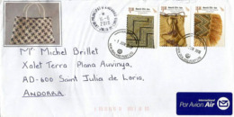 L´Art  De La Pratique Du Tissage Des Maoris , Belle Lettre Adressée ANDORRA, Avec Timbre à Date Arrivée - Storia Postale