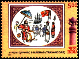 INDIAN ARMY-9 MADRAS (TRAVANCORE) REGIMENT-ERROR-INDIA-2004-MNH-TP-382 - Varietà & Curiosità