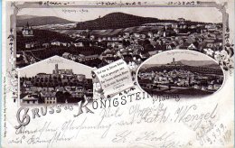 Königstein Taunus - S/w Litho 1899 - Koenigstein