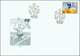 Slovakia 1995, FDC Cover Sport Volleyball Mi.# 235, Ref.bbzg - FDC