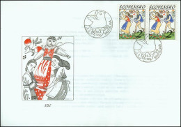 Slovakia 1996, FDC Cover Easter Folk Customs Sprinkling Water Mi.# 248, Ref.bbzg - FDC