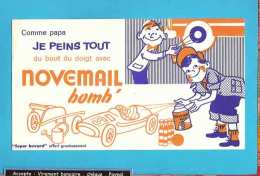 BUVARD / BLOTTER  :: Comme PAPA Je Peins Tout  NOVEMAIL / Voiture De Course  OCRE - Pinturas