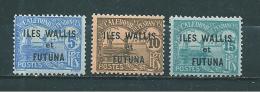 Timbres Taxe De Wallis Et Futuna  De 1920  N°1 A 3  Neufs * - Segnatasse