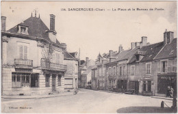 Sancergues (Cher) La Place Et Le Bureau De Poste - Sancergues