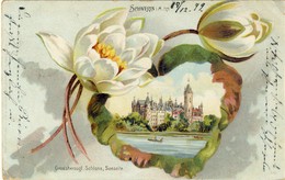 SCHWERIN, Grossherzogl, Schloss, Seeseite, 2 Scans - Schwerin