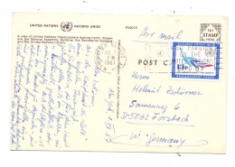 UNO NEW YORK - Michel 130, AK-Einzelfrankatur Nach Deutschlad, 1967 - Cartas & Documentos