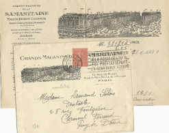 1931 - ENVELOPPE DECOREE (SAMARITAINE) De PARIS Avec ROULETTE SEMEUSE - 1903-60 Säerin, Untergrund Schraffiert