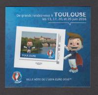 France - Bloc Collector Autocollant Neuf Euro De Football 2016 - Toulouse - TB - Collectors