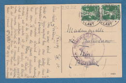 212122 / WW1 - 6.IX.1915 BAHNPOST AMBULANT , RAGAZ - VILLA FLORA Switzerland - Censorship ROUSSE - TRAN , Bulgaria - Covers & Documents