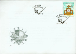 Slovakia 2001, FDC Cover Old Mantel Clock Mi.# 385, Ref.bbzg - FDC