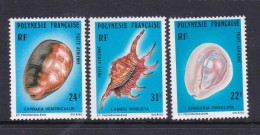 French Polynesia SG 268-70 1978 Sea Shells, 2nd Issue MNH - Nuevos