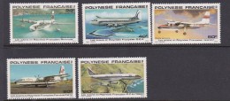 French Polynesia SG 312-16 1979 Aircrafts MNH - Unused Stamps