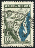 Monument To The Descamisado, 10P., Used In JA/1948, VF! - Andere & Zonder Classificatie