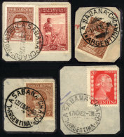 Lot Of 4 Fragments, With Cancels Of LA SABANA (Córdoba), VF! - Verzamelingen & Reeksen