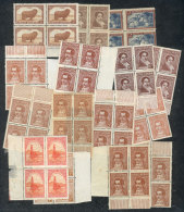 Lot Of 45 Mint Blocks Of 4, All With Defects, Some With A Stain Spot In One Stamp, Most From The Proceres &... - Verzamelingen & Reeksen