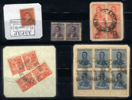 Lot Of 1 Stamp + 3 Pairs + 1 Block Of 4 + 1 Marginal Block Of 6, All With Cancels Of PERICO DEL CARMEN (Jujuy),... - Collections, Lots & Séries