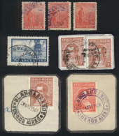 Lot Of 6 Stamps + 1 Pair (some On Fragment), All With Cancels Of BLANCA GRANDE (Buenos Aires), VF! - Verzamelingen & Reeksen