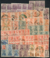 Lot Of More Than 100 Old Used Stamps, Most In Blocks Of 4, VF. - Collections, Lots & Séries