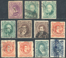 Small Lot Of 11 Used Post-classic Stamps, All With Identificable Cancels, For Examples Several With "ESTAFETA"... - Collections, Lots & Séries