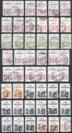 Lot Of Approximately 50 Used Revenue Stamps, Including 6 Different Values Of The "Ley De Sellos" With Some... - Other & Unclassified
