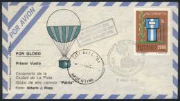 Nice Cover Flown Via BALLON For The Centenary Of La Plata On 7/AU/1982, VF Quality! - Andere & Zonder Classificatie