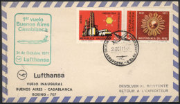 Cover Used On 31/OC/71: Buenos Aires-Casablanca First Flight By Lufthansa. - Andere & Zonder Classificatie