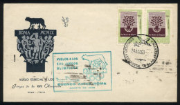 OLYMPIC GAMES: Nice Cover Of The Special Flight To The Olympic Games Of Roma In AU/1960, Very Fine! - Autres & Non Classés