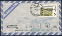 Cover Used On 29/MAY/59: Buenos Aires-New York First Flight By Aerolienas Argentinas. - Autres & Non Classés