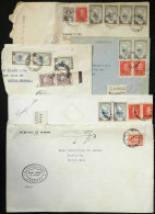 Lot Of 5 Official Covers, One Registered With AR, Some With Defects, Low Start! - Autres & Non Classés