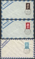 TOPIC CINEMA: Lot Of 5 Different Covers With Postmarks Of The 1954 Mar Del Plata Intl. Movie Festival, VF! - Autres & Non Classés