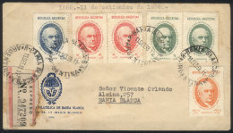 Express Cover Franked With 81c. (GJ.818/821, Complete Set, 2 Values In Pair), Used In Bahia Blanca On 11/SE/1938,... - Autres & Non Classés