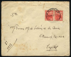 Cover Franked With 10c (GJ.674 X2), Sent From LAS FLORES To Buenos Aires On 19/JA/1932, The Envelope With Minor... - Andere & Zonder Classificatie