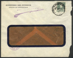 Envelope Of The Ministry Of The Interior, Franked With 10c (GJ.330), With Handstamped "Don Francisco Savoy" Control... - Franking Labels