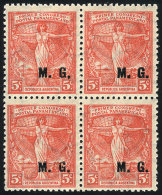 GJ.168, Postal Congress, Block Of 4, 2 Stamps MNH And 2 Lightly Hinged, VF! - Franking Labels