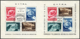 GJ.HB 4, UPU Congress, Horizontal Pair Of Sheets (C), With Postmark Of Intl. Philatelic Exhibition, VF! - Carnets