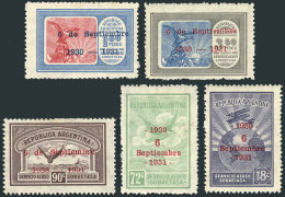 GJ.715/719, Overprinted 1928 Stamps, VF! - Poste Aérienne