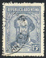 GJ.872, Martín Güemes 15c., Wavy Rays Watermark, VF! - Autres & Non Classés