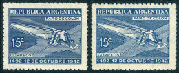 GJ.868, Discovery Of America 450 Years, Straight Rays Wmk, In 2 Different Shades, VF! - Autres & Non Classés