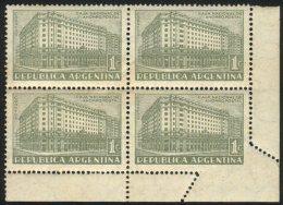 GJ.855, Postal Savings Bank, Corner Block Of 4 With VARIETY: Partially Unperforated Due To Paper Fold, VF Quality! - Autres & Non Classés