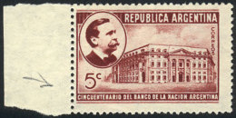 GJ.853, Banco De La Nación Argentina, With Variety "5 With Period" (pos.81 On The Sheet, Composition A),... - Autres & Non Classés