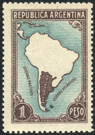 GJ.812, $1 Map Without Borders, Unwatermarked Paper With Pattern Parallel To The Longer Side, VF Quality! - Autres & Non Classés