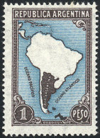 GJ.791, $1 Map Without Borders, With Straight Rays Watermark Parallel To The Short Side, With Variety: Large Island... - Autres & Non Classés