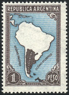 GJ.791, $1 Map Without Borders, With Straight Rays Watermark Parallel To The LONG Side, Very Lightly Hinged, With... - Autres & Non Classés