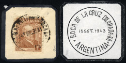 GJ.737, On Fragment With Cancel Of BOCA DE LA CRUZ COLORADA (Buenos Aires), Rare!! - Other & Unclassified