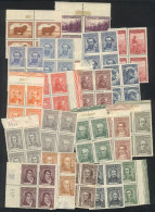 GJ.736/746 + 749/751 + 753/758, Próceres & Riquezas, 20 Values Of The Set In BLOCKS OF 4, All Printed On... - Other & Unclassified