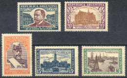 GJ.726/730, Centenary Of La Plata, Complete Set, Some Lightly Hinged, Very Fine! - Autres & Non Classés