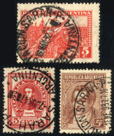 GJ.681 + 744 + 878, With Cancels Of ESTACIÓN SARAH (La Pampa), VF! - Other & Unclassified