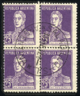 GJ.604, Block Of 4 With Cancelof SALADILLO (San Luis), VF! - Autres & Non Classés