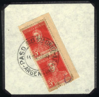 GJ.599, Pair, With Reconstructed Cancel Of PASO RÍO Sta. CRUZ (Santa Cruz), VF! - Autres & Non Classés