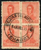 GJ.462, Block Of 4, With Cancel Of SELVAS DEL RÍO DE ORO (Chaco), VF! - Other & Unclassified